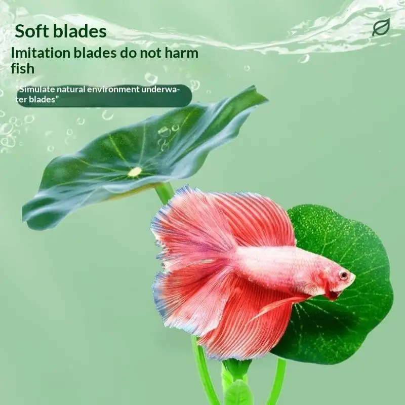 Plastic Betta Fish Rest Leaf Simulated Lotus Leaf for Rest Hiding Spawning Relax Play