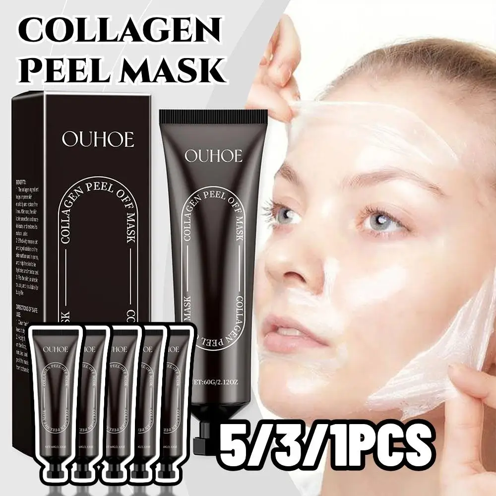 

5/3/1Pcs Collagen Peel Tear Mask Clean Exfoliate Gently Clean Pores Oil Control Facial Skin Care Beauty Improve Pore Problems