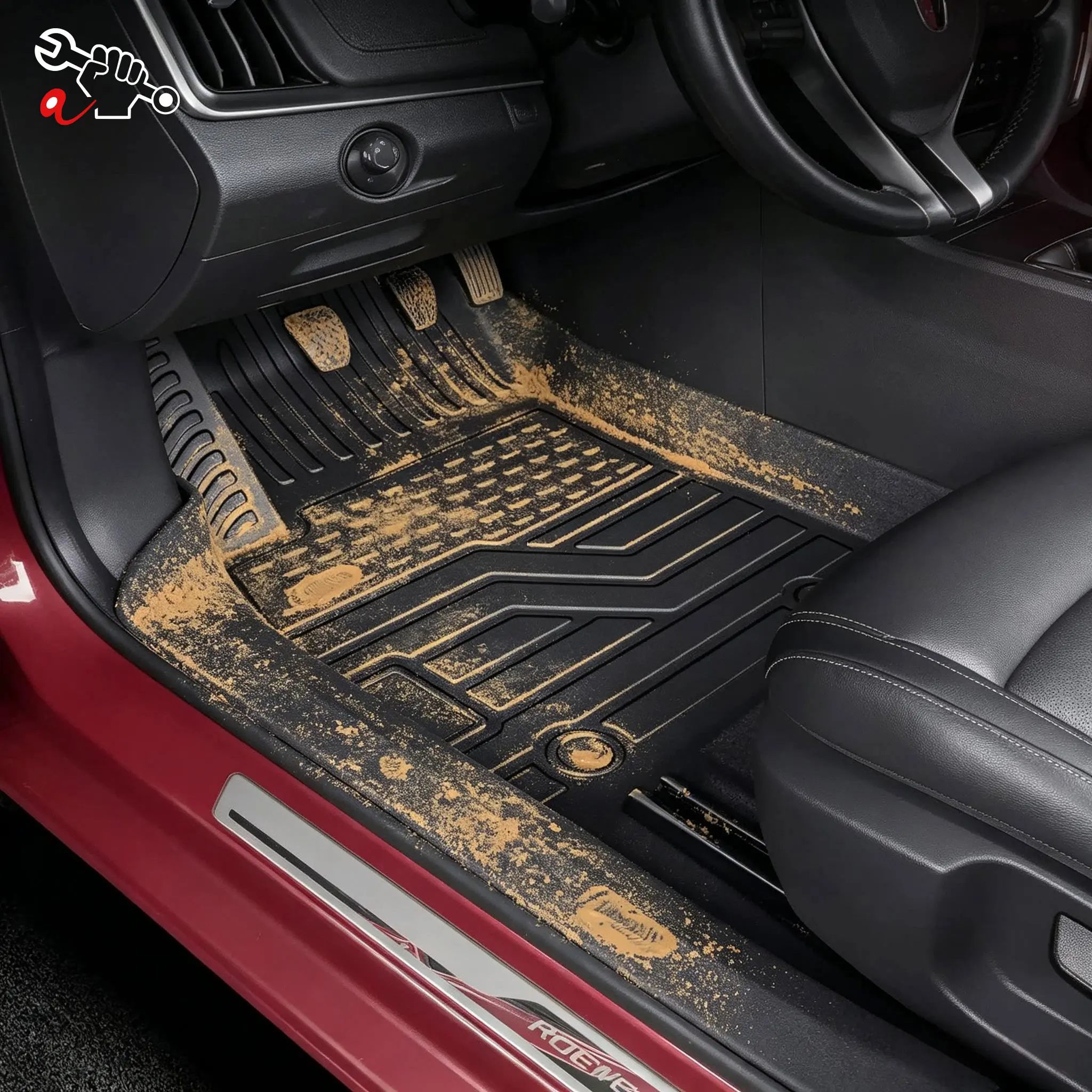 Left-Hand Drive Car Custom Fit Floor Mat For Chery Arrizo 5 PLUS GT 2016-24 Waterproof Odorless Durable Full Coverage Floor Mat