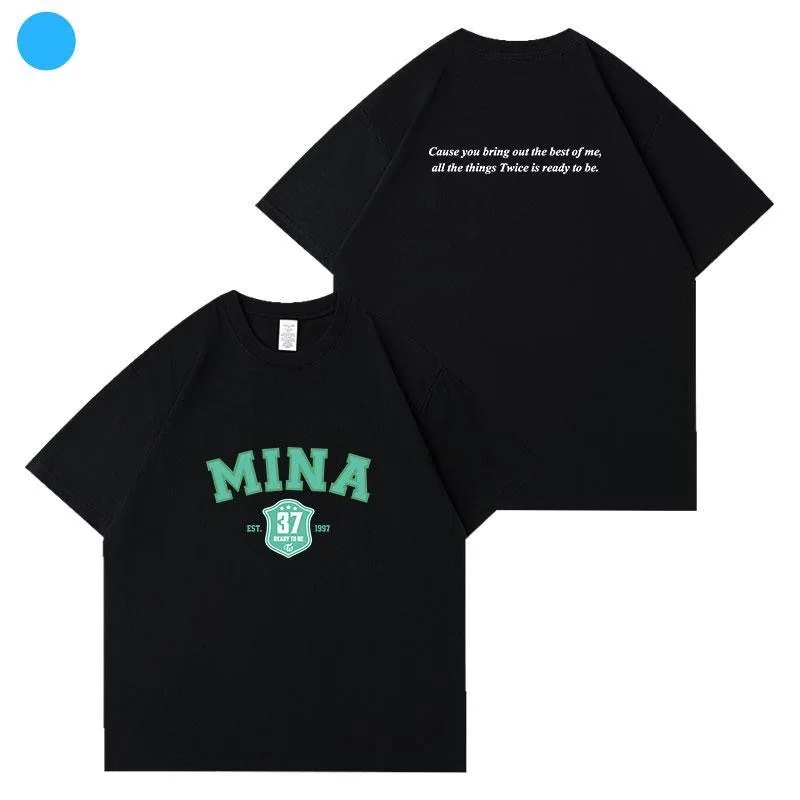 KPOP Twice 5TH World Tour T Shirt Unisex Twice Ready To Be Album 100% Cotton Crewneck Short Sleeve Graphic Tees Harajuku Tops