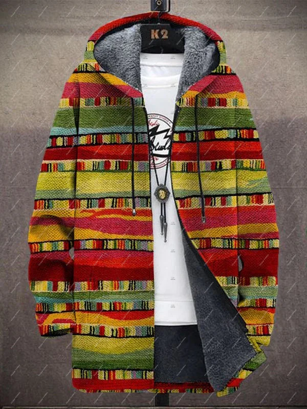 NewFashion Hippie Graffiti Gradient Vintage Retro Harajuku 3DPrint Windbreaker Casual Winter Overcoat Fleece Zip Plush Hoodies 7