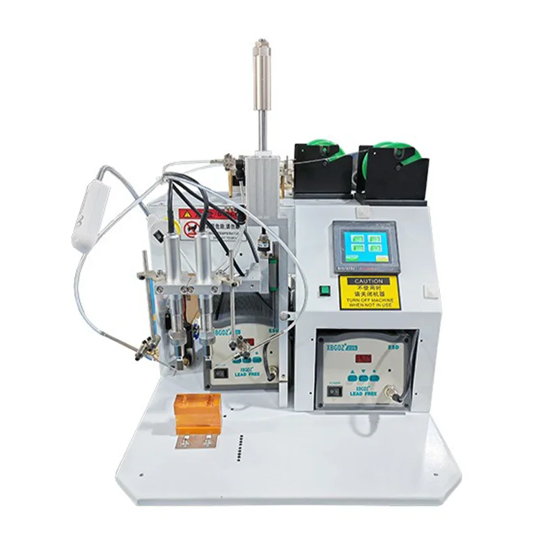 Enkel- en dubbelkop 220V semi-automatische elektrische soldeermachine USB A Micro Lightning/Type C connectoren Lasapparatuur