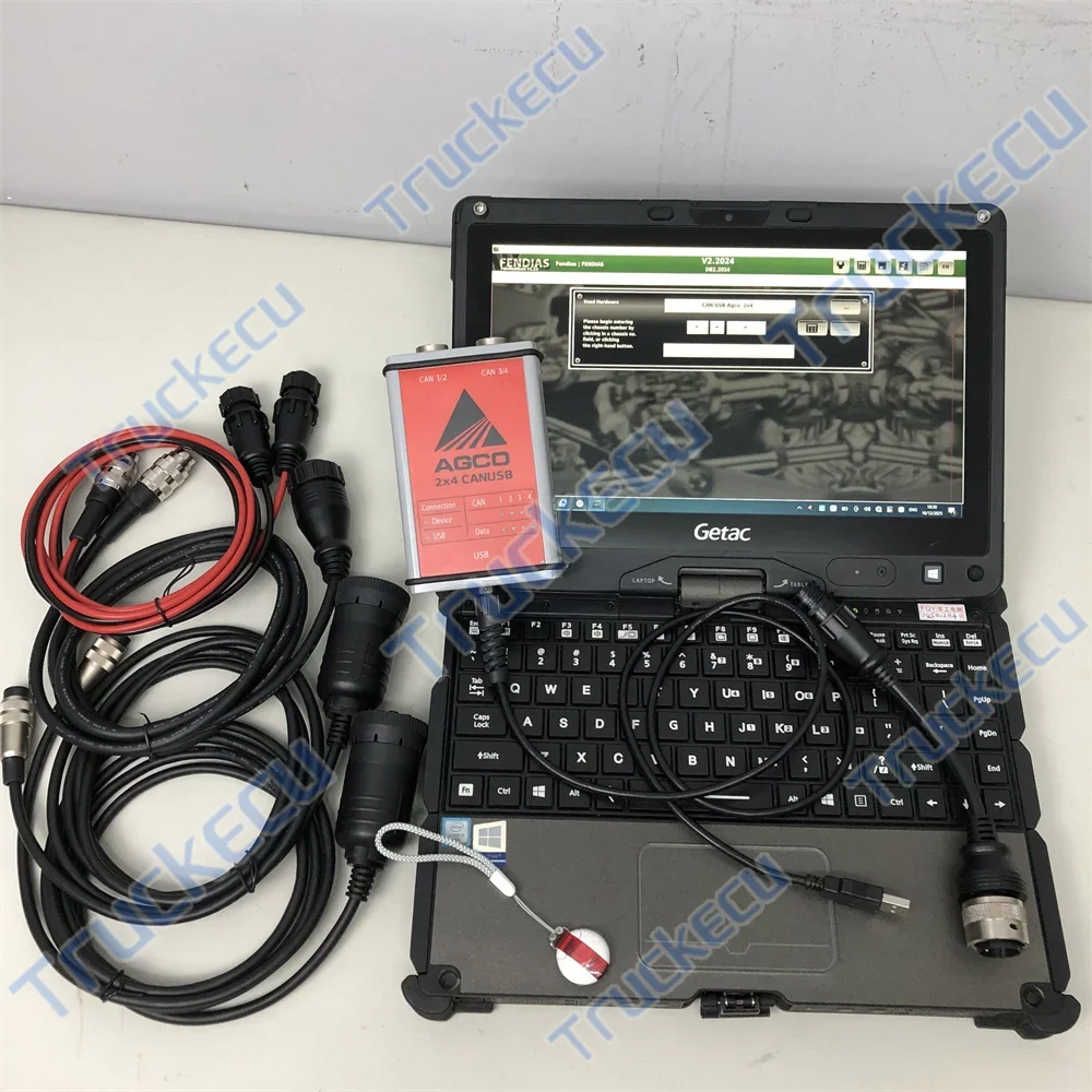 for AGCO FenDias FENDT for Challenger FELLA Tractor Diagnostic Tool Canbus 2x4 EDT Electronic Diagnostic Tool dongle+laptop