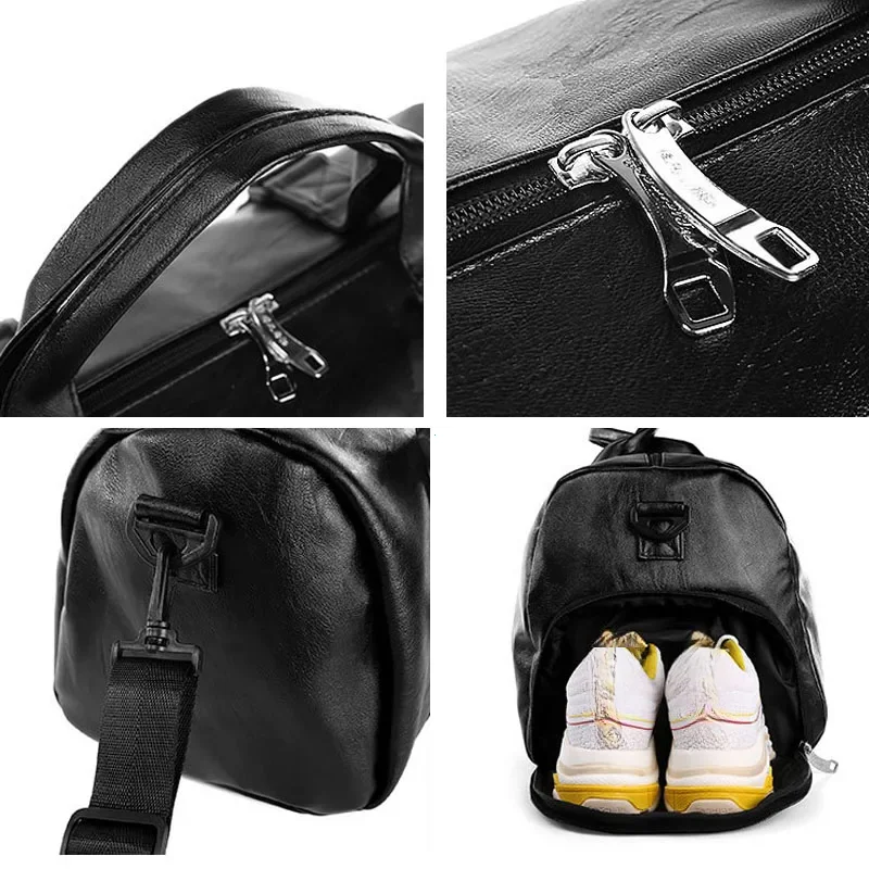 Gym Bag Leather Sports Bags Dry and Wet Separation Handbag For Women Training Fitness Yoga Travel Luggage Shoulder Sport Bag