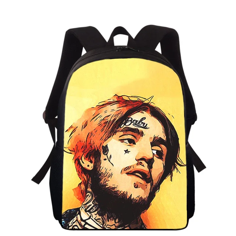 Lil Peep-Sac à Dos d'École Primaire pour Enfant Garçon et Fille, Imprimé 3D, 16 Pouces