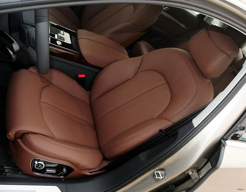 For Audi A8 D4 4H 2010 2011 2012 2013 2014 2015 2016 2017 PU Leather Custom Car Seat Covers Full Set Protector Accessories