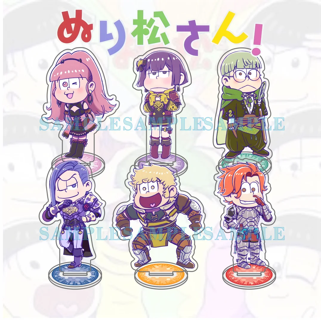 Game Fire Emblem: Three Houses Osomatsu‑san Art Style Cute Chibi Acrylic Stand Desk Decor Gift for Anime Fans Gift Keychain Gift
