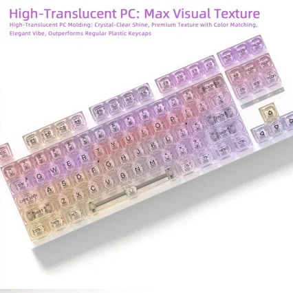 Traditional Chinese root T-MOA125 key transparent color series PC keycap small full set suitable for mechanical keyboard