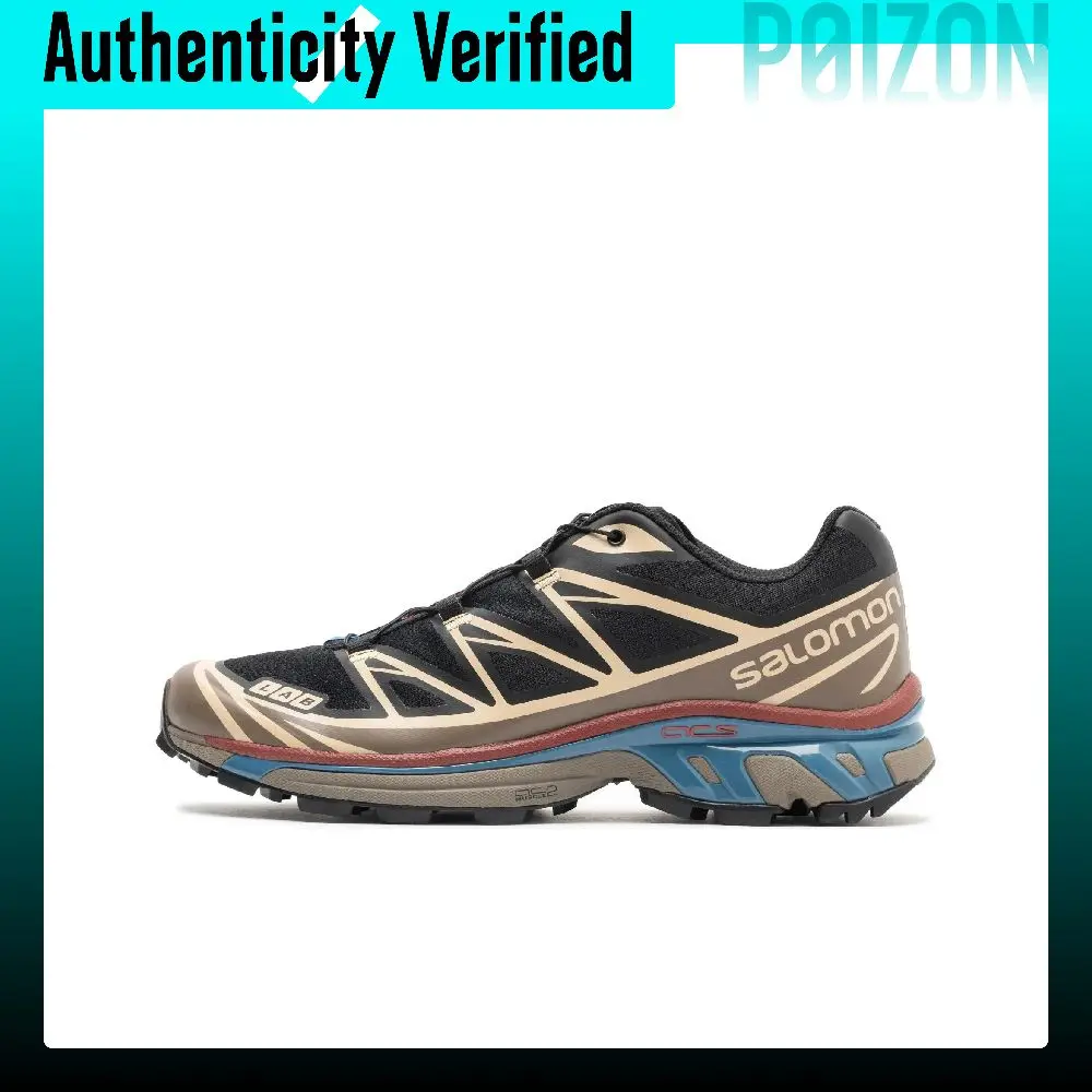 SALOMON XT 6 Low top Casual Trail Running Training City Commuting Running Shoes Unisex Black L47293800