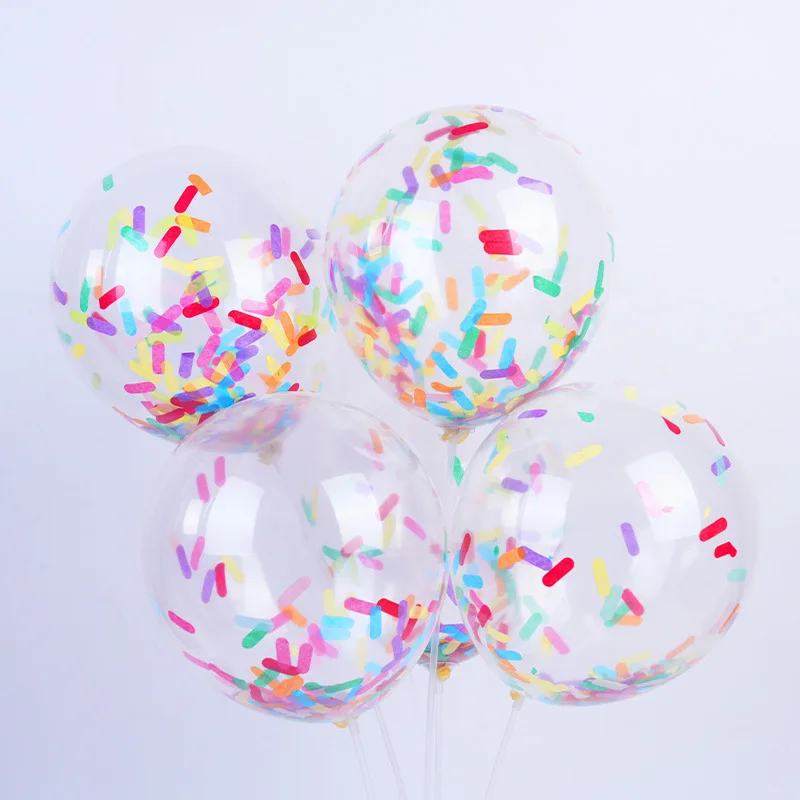 10/20/30pcs 12inch Confetti Ice Cream Confetti Balloon Birthday Party  Baby Shower Wedding Christmas Decoration Scene Layout