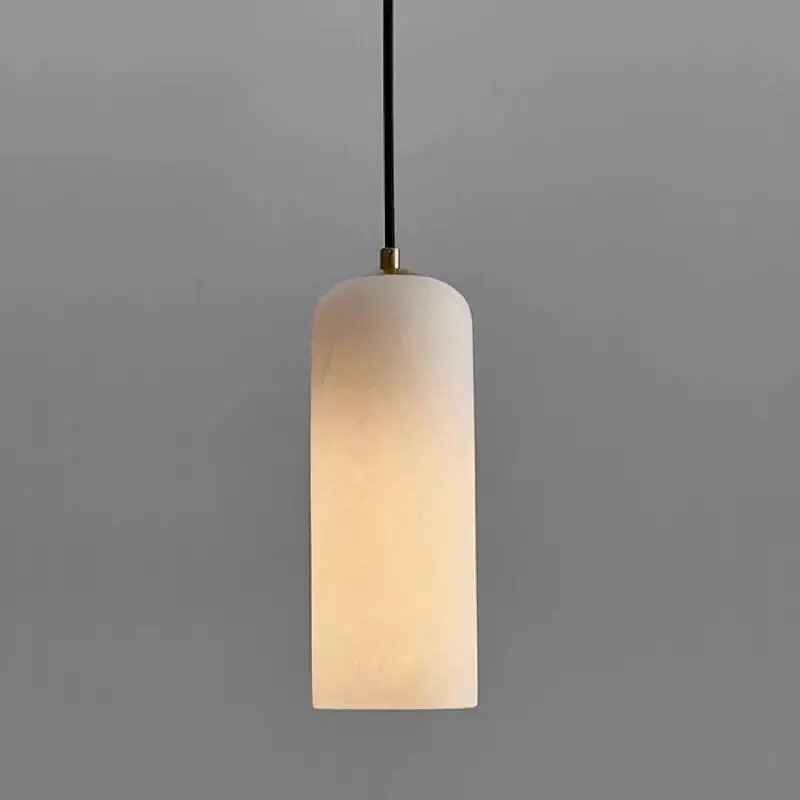 Minimalist All Copper Light Luxury New Chinese High End Hotel Bedroom Bedside Bar Imported Marble Single Head Chandelier