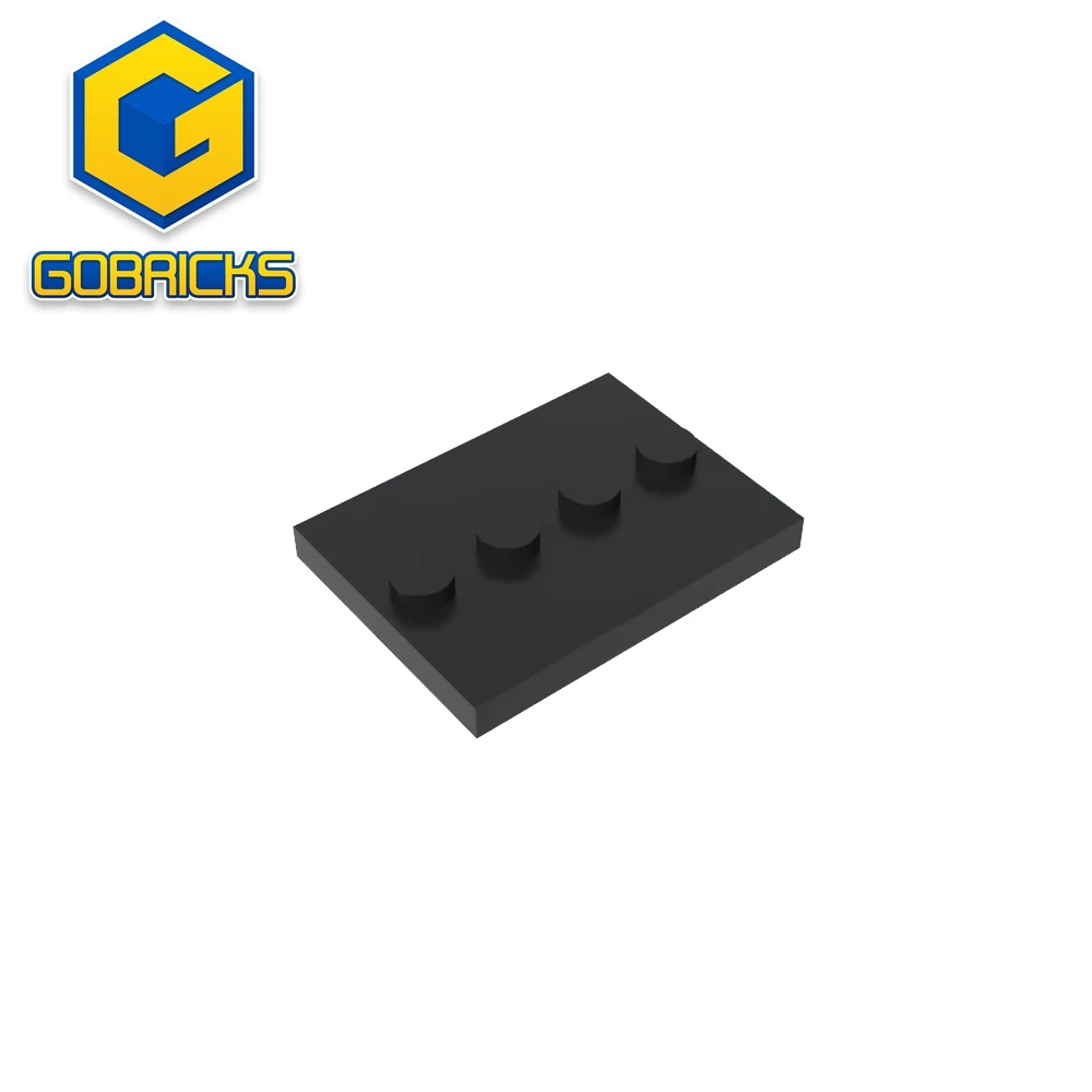 Gobricks GDS-980 Fliese, modifiziert 3 x 4, mit 4 Noppen in der Mitte, kompatibel mit Lego 88646 17836 DIY-Lernbausteinen