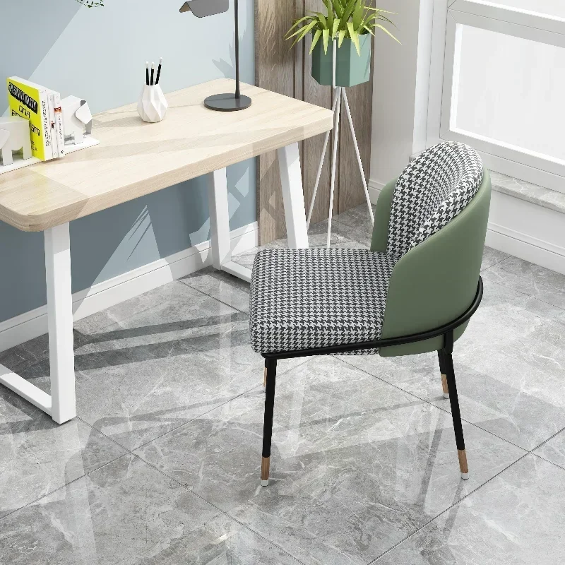Shower Dining Room Chair Modern Armchairs Kitchen Furniture Office Minimalist Chairs Metal Design Home Krzeslo Soft DC-449 image 3