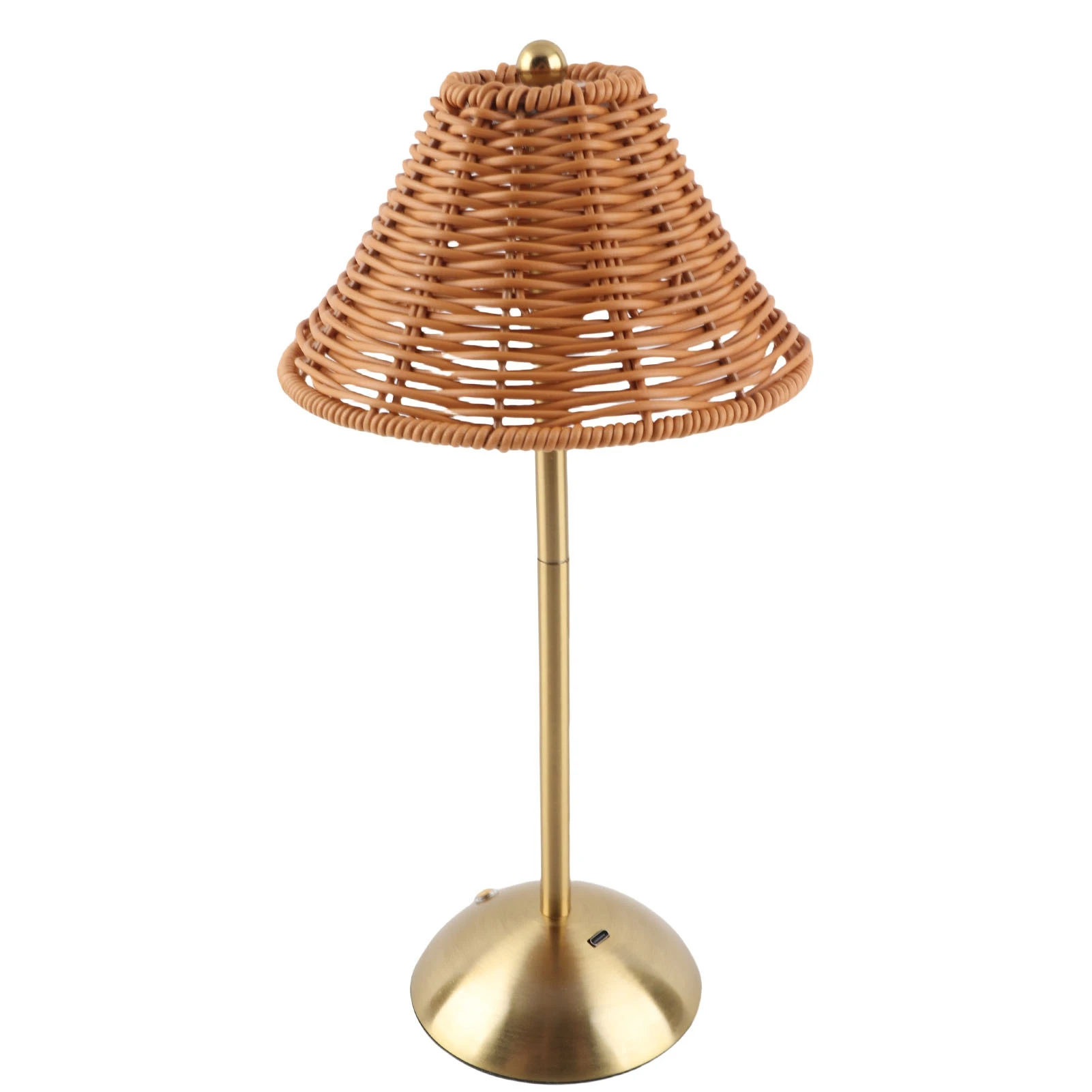 LED Rechargeable Reading Light Dimmable Bedside Lamp Energy Saving Eye Care Compact 600mAh PC Rattan Weaving for Restaurant