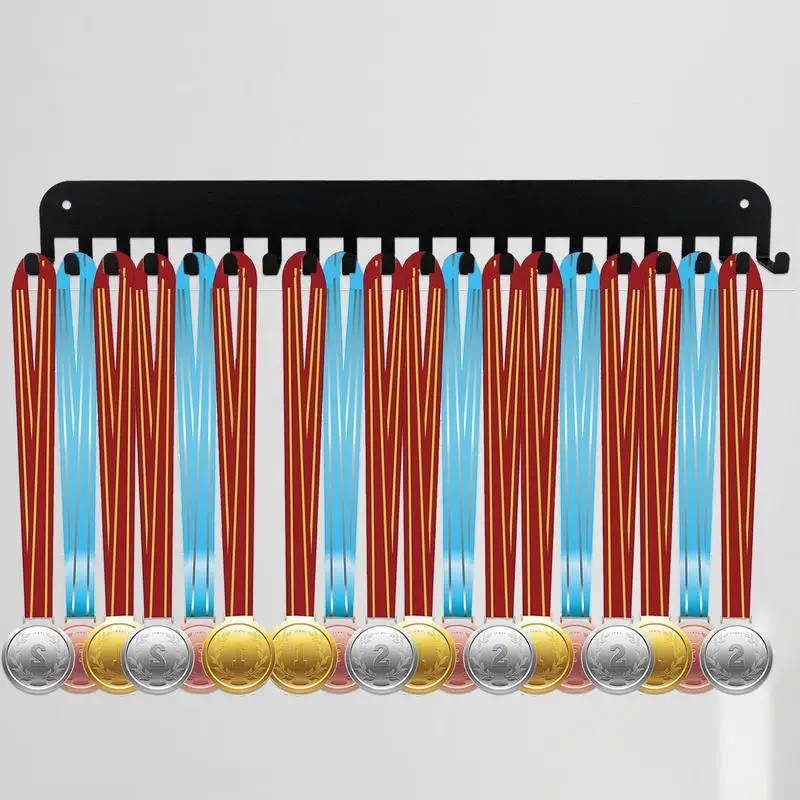 Trophy Display Hanger Wall Mounted Race Trophy Organizer Hooks Trophy Hanger Display Holder With 20 Hooks for Gymnastics Race