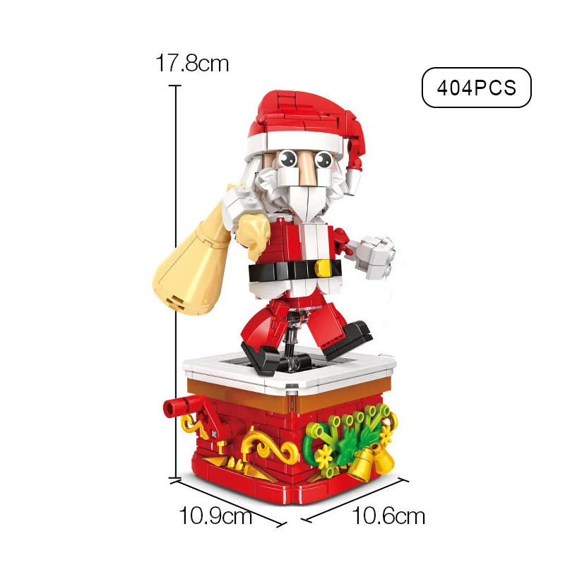 Blocs de construction mobiles de noël, 404 pièces, briques pour amis, jouets de décoration pour enfants, cadeaux de noël
