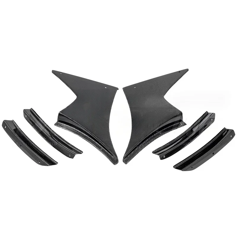 

JS Style Carbon Fiber Front Bumper Canards For 2019-2021 Honda Civic Type-R Fk8