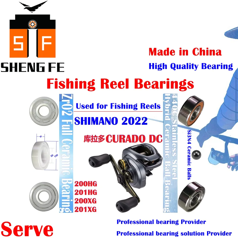 

Ceramic Bearings For 2022 SHIMANO CURADO DC(200HG/201HG/200XG/201XG) Series Baitcasting Fishing Reels