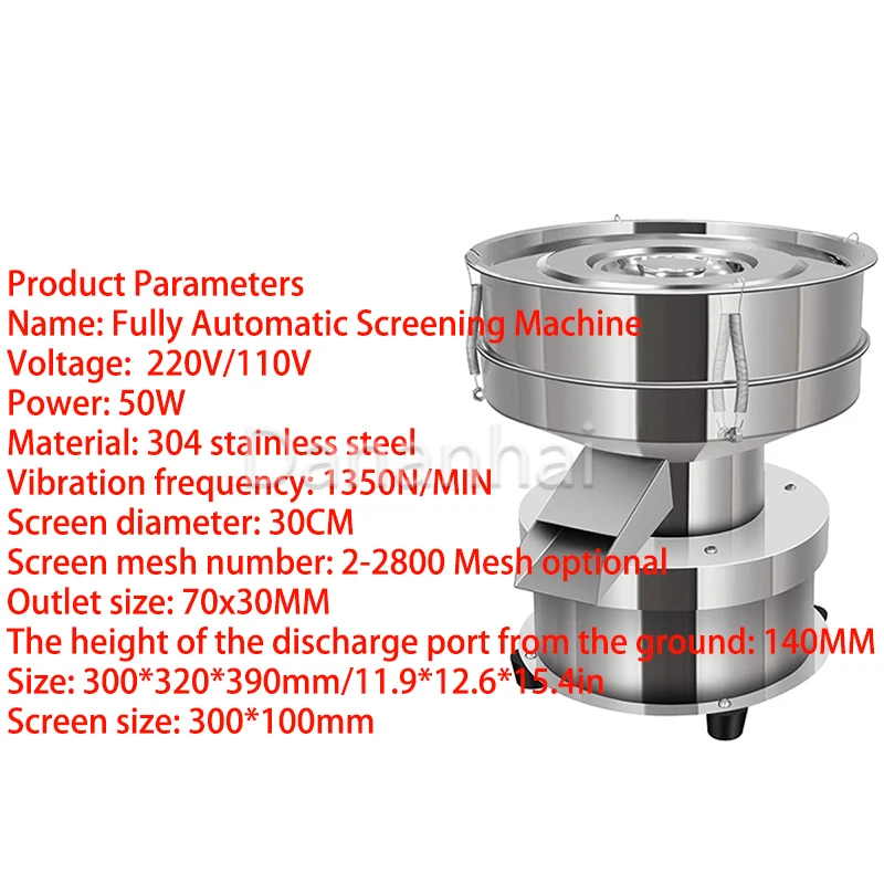Electric Vibratory Powder Grading Machine Multi-Scene Sieving Separator for Food Factories Precision Screening Device