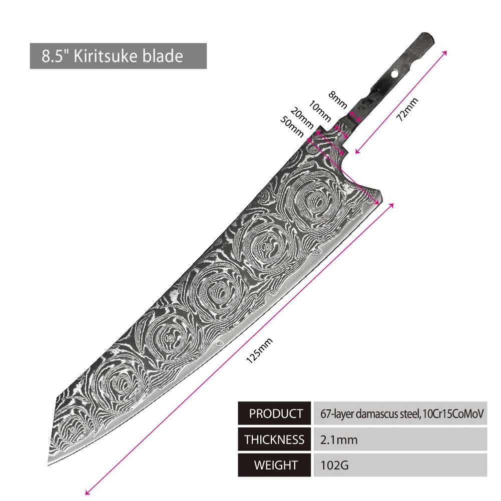 العنبر روز نمط VG10 دمشق الصلب شفرة المطبخ سكين الطاهي kiritsuke nakiri santoku اليابانية صغيرة لتقوم بها بنفسك شفرة