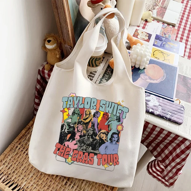 The Eras Tour Handbag Eco-friendly Shopping Bag Organizer Lunch Box Large Capacity Travel Storage Beggar Bags Taylor Fan Gift