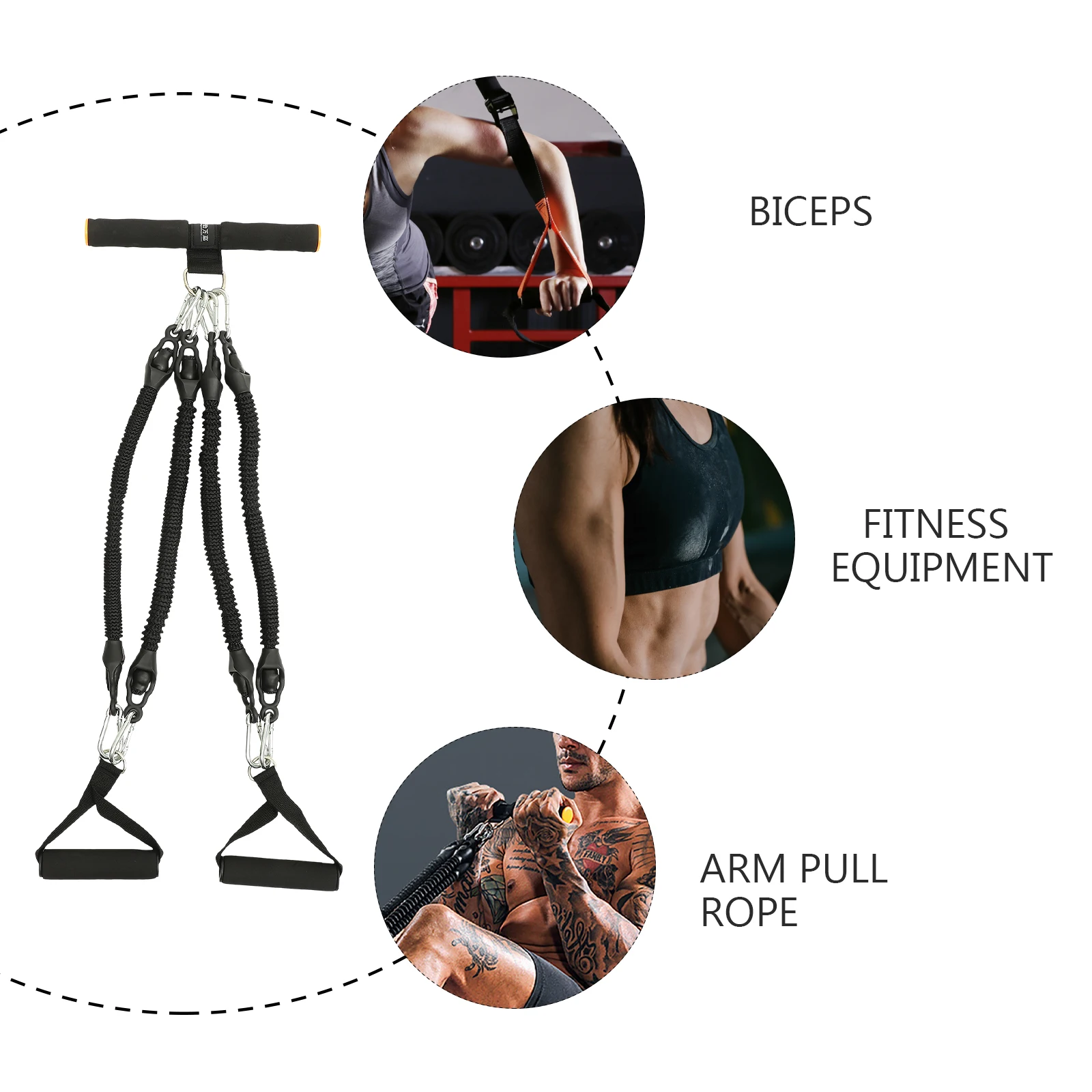 

Elastic Pedal Resistance Band Multifunctional Tension Rope for Home Fitness Biceps Triceps Shoulder Abdomen Workout Equipment