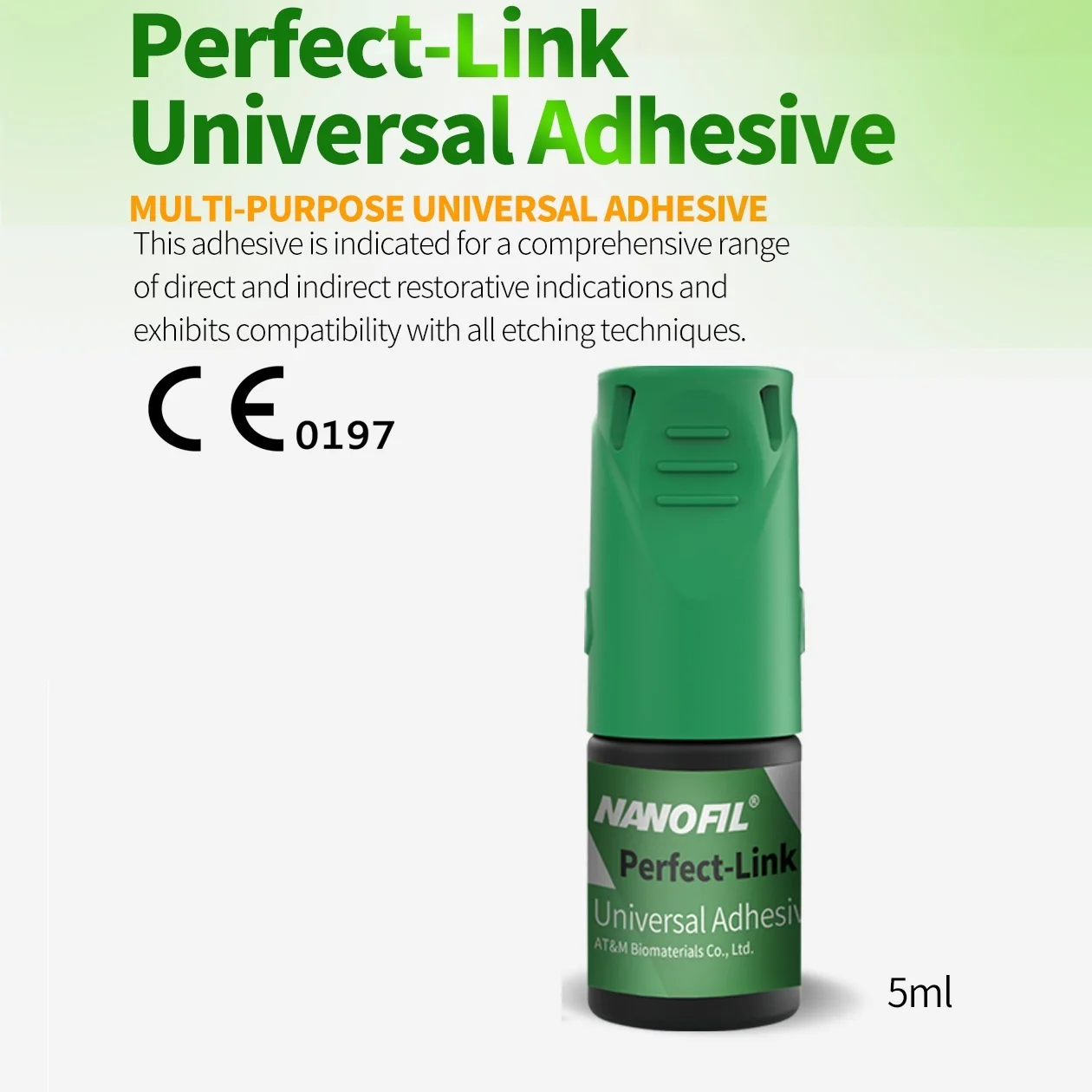 NANOFL PERFECT-LINK MULTI-PURPOSE UNIVERSAL ADHESIVE 8th Gen Dental bonding agent adhesion Light-curing composite Teeth Glue