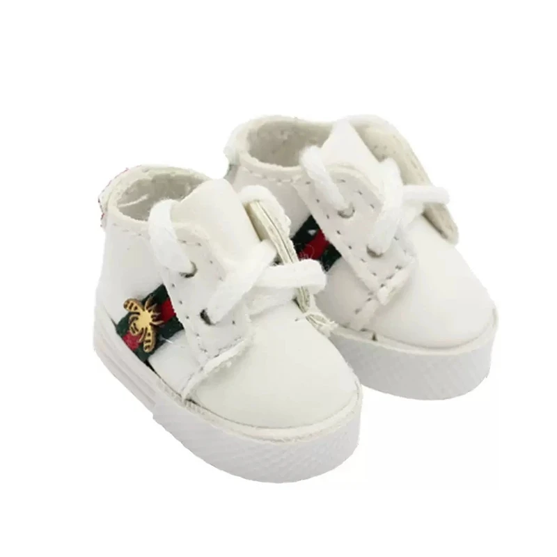 3.5cm Doll Bee Leather Shoes Martens Boots Canvas Shoes For 15 17 cm Labubu Doll Mini 1/6 BJD OB27 10cm Cotton Doll Clothes Gift