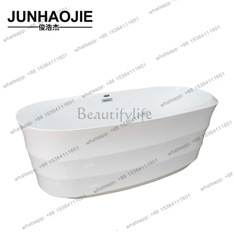 

Hotel bed and breakfast with acrylic simple thin edge seamless splicing oval modern independent bathtub