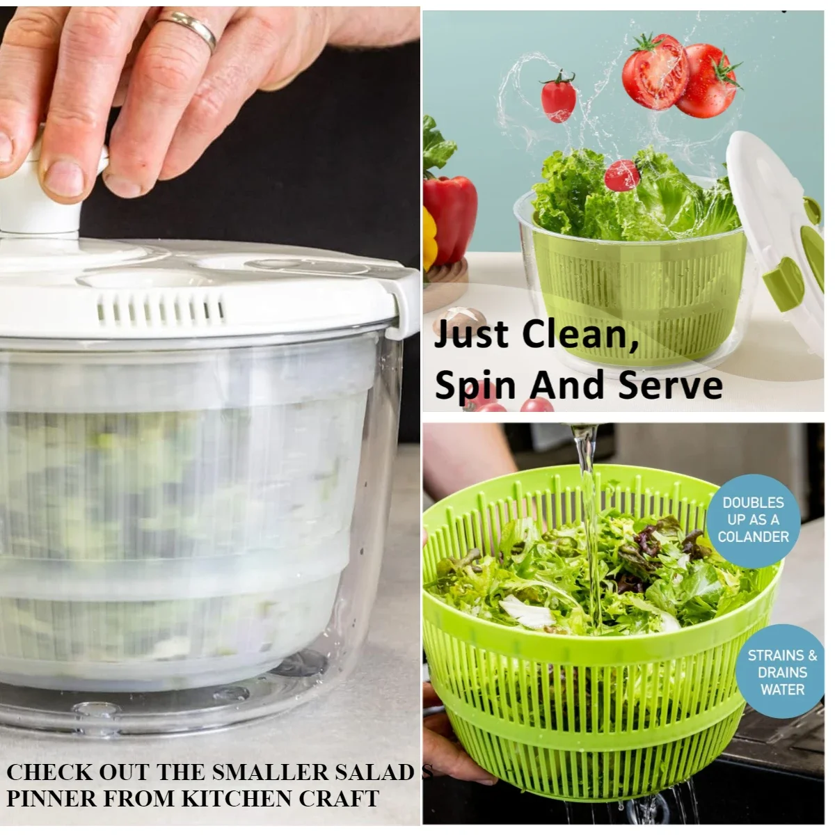 Salad Spinner Fruit Drain Basket Vegetable Dehydrator Centrifuge Hand Crank Salad Spinner Dryer Multifunctio Kitchen Accessories