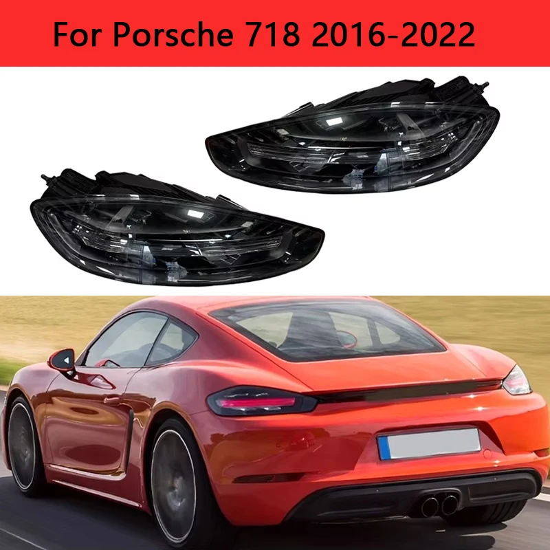 

Smoked Tail Light For Porsche 718 2016 2017 2018 2019-2022 Tail Lamp Assembly Reversing Light Stop Brake Light Turn Signal Light