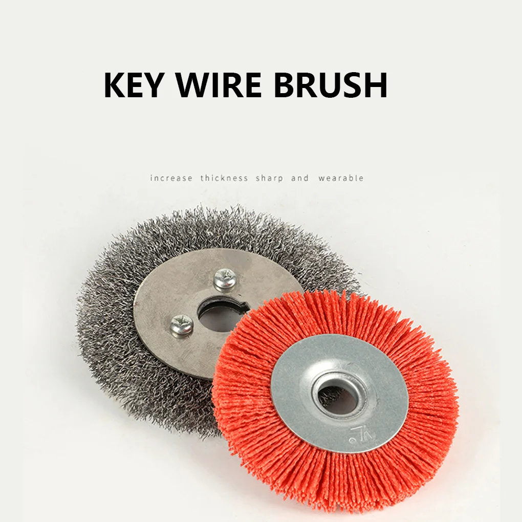 Key Machine Nylon Brush Brushes Round Cleaning Tool Household Rust Removal
