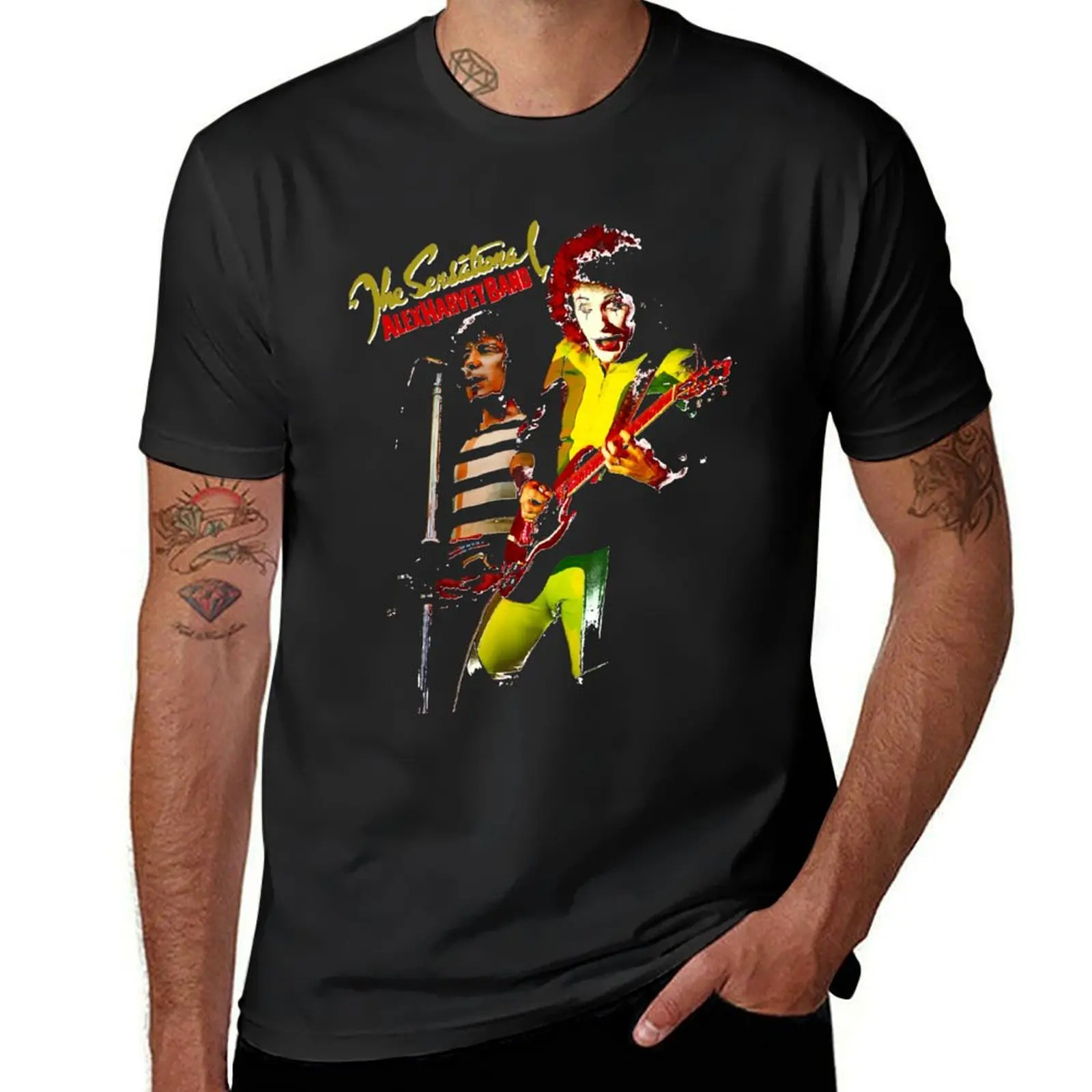 

The Sensational Alex Harvey Band Classic T-shirt plain animal prinfor boys Short sleeve tee men