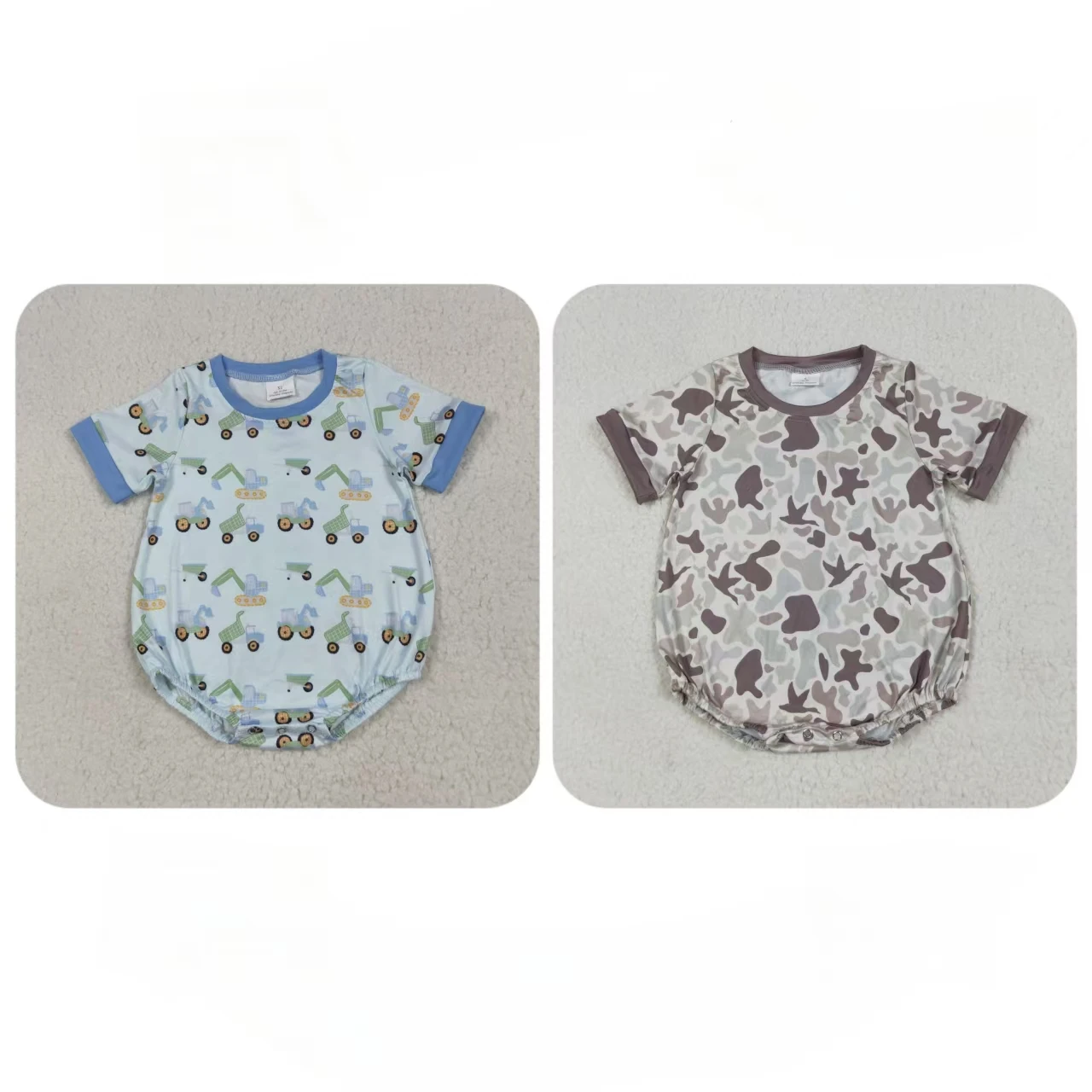 

Wholesale Baby Kids Toddler Romper Summer Clothing Children Boy Short Sleeves Buttons Coverall Newborn Infant Bodysuit Clothes