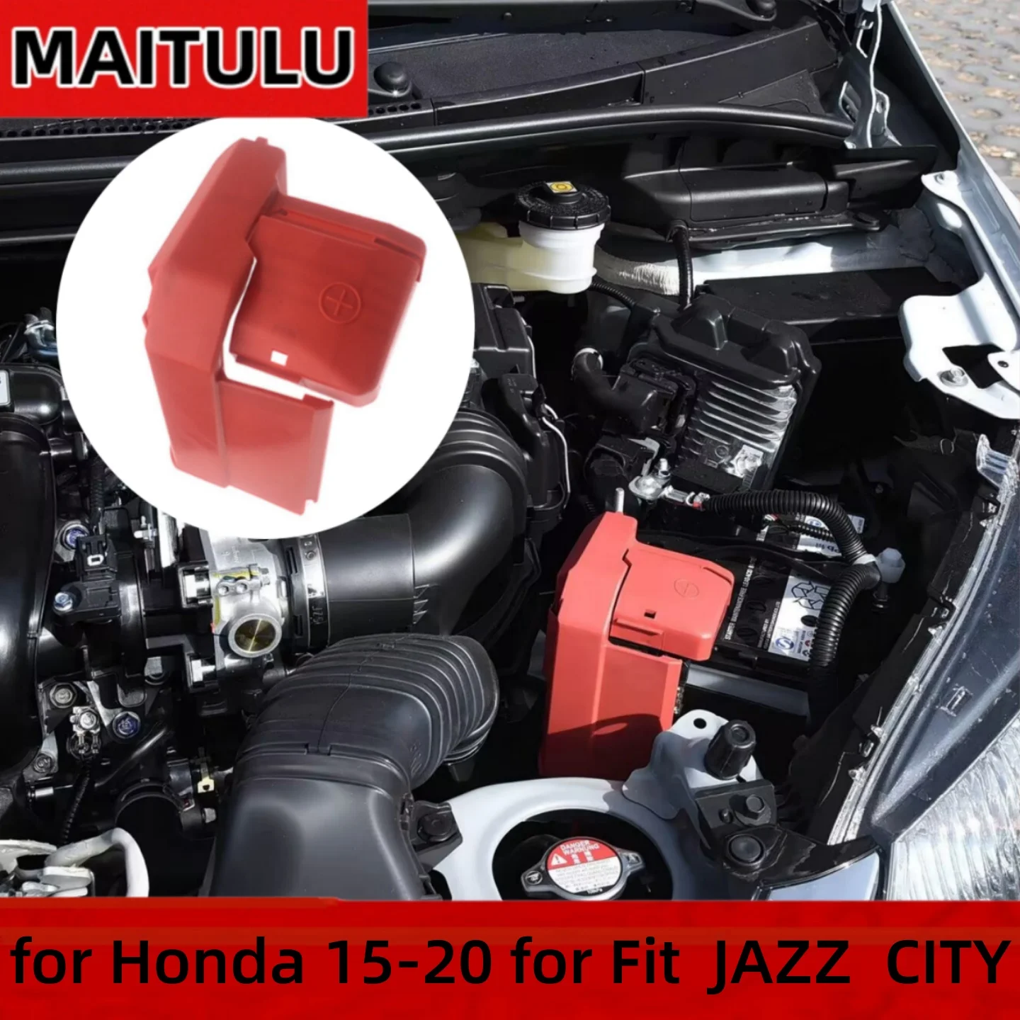 Car Battery Cable Positive Terminal Cover 32418-T9A-003 Insulating Protector Replacement for Honda 15-20 for Fit  JAZZ  CITY