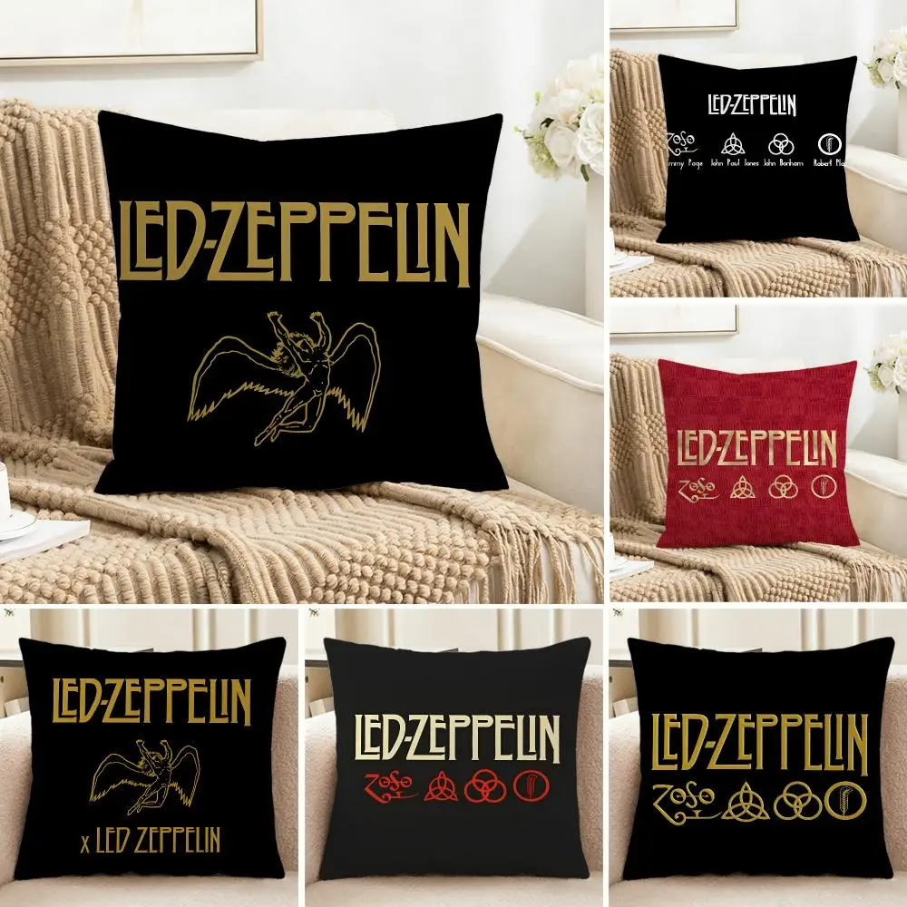 Classic Rock Epic Led Zeppelin Cushion Cover Cozy Pillowcase Holiday House Interior Sofa Bedroom Accessories