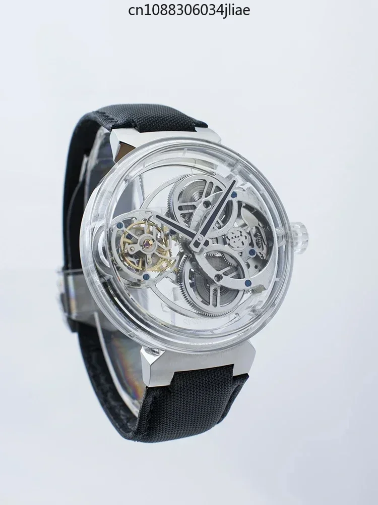 Crown Sapphire Case Flight Coaxial Tourbillon Men's Mechanical Watch