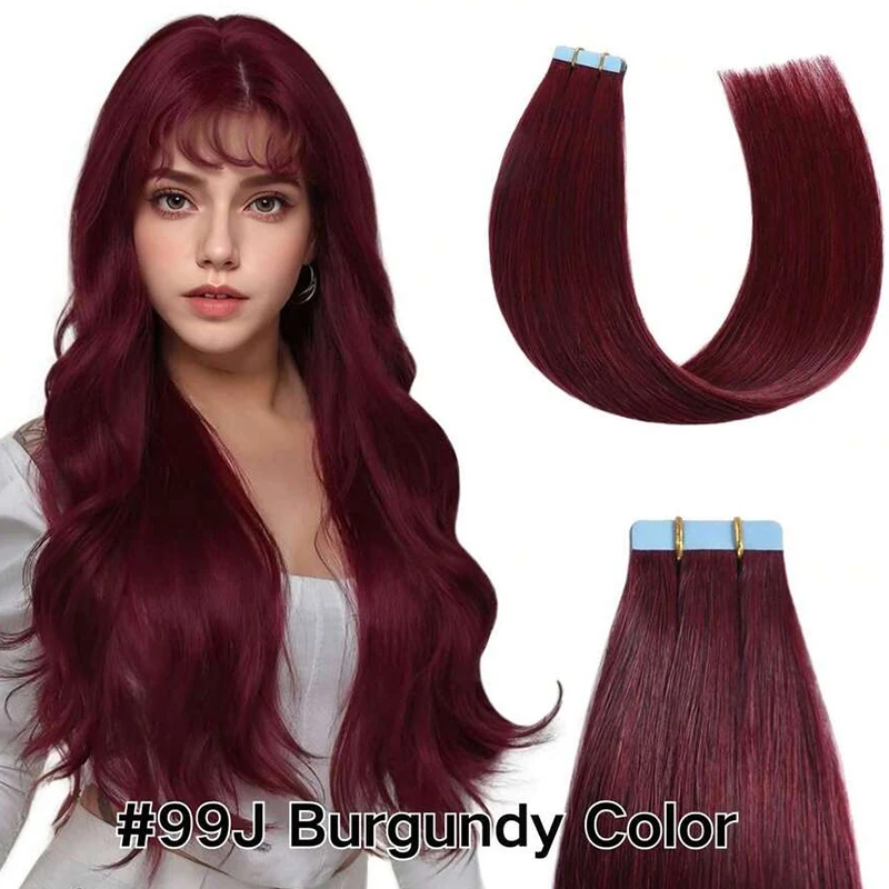 

Накладные волосы Jessie's Wig Tape In из натуральных волос, бесшовные, прямые, шелковистые, 16-26 дюймов, 2 шт. # Темно-коричневый, 50 г, 20 шт./упаковка