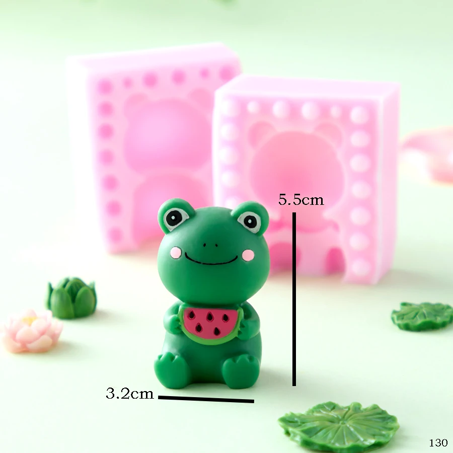 ثلاثية الأبعاد الكرتون ليتل الضفدع سيليكون قوالب الإبداعية فندان كاندي كعكة قالب الشوكولاته الجص راتنجات الايبوكسي قالب أدوات تزيين الكعكة