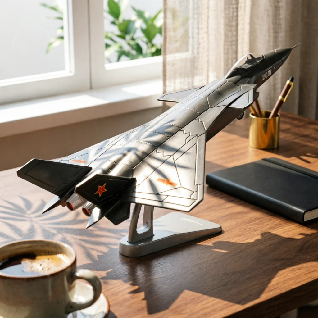 Home Decor Enthusiast - Model Pesawat Tempur J-20 Die-Cast, Koleksi