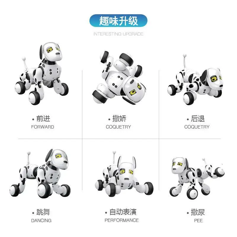 Intelligent remote control machine dog toy early education for 2-6-year-old walking children