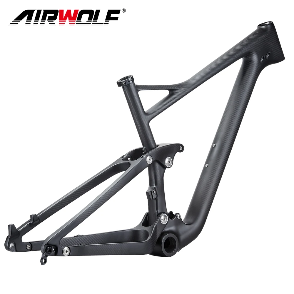 AIRWOLF 29 Full Suspension Mountain Bicycle Frame BOOST Trail Enduro 148*12MM 29ER Carbon MTB Frame XC frameset