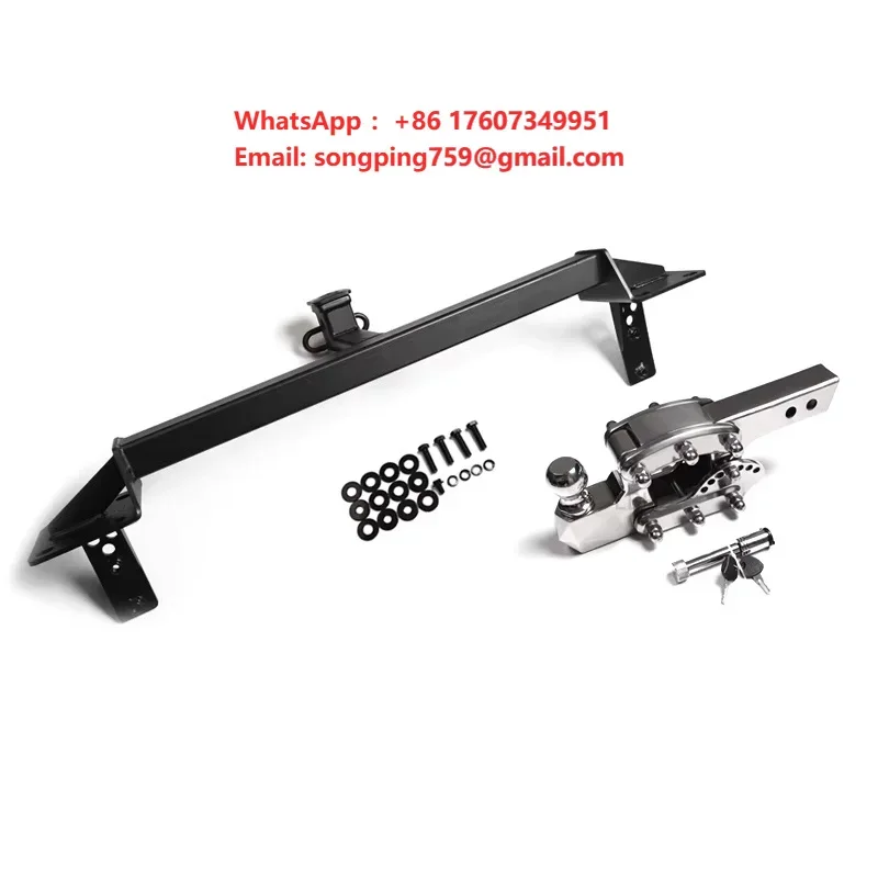 LUJESS Stainless Steel 2020-2024 Lad Rver Defender L663 Rear Bumper Trailer Bar Tow Hook Off-road Anti-rear-end Collision