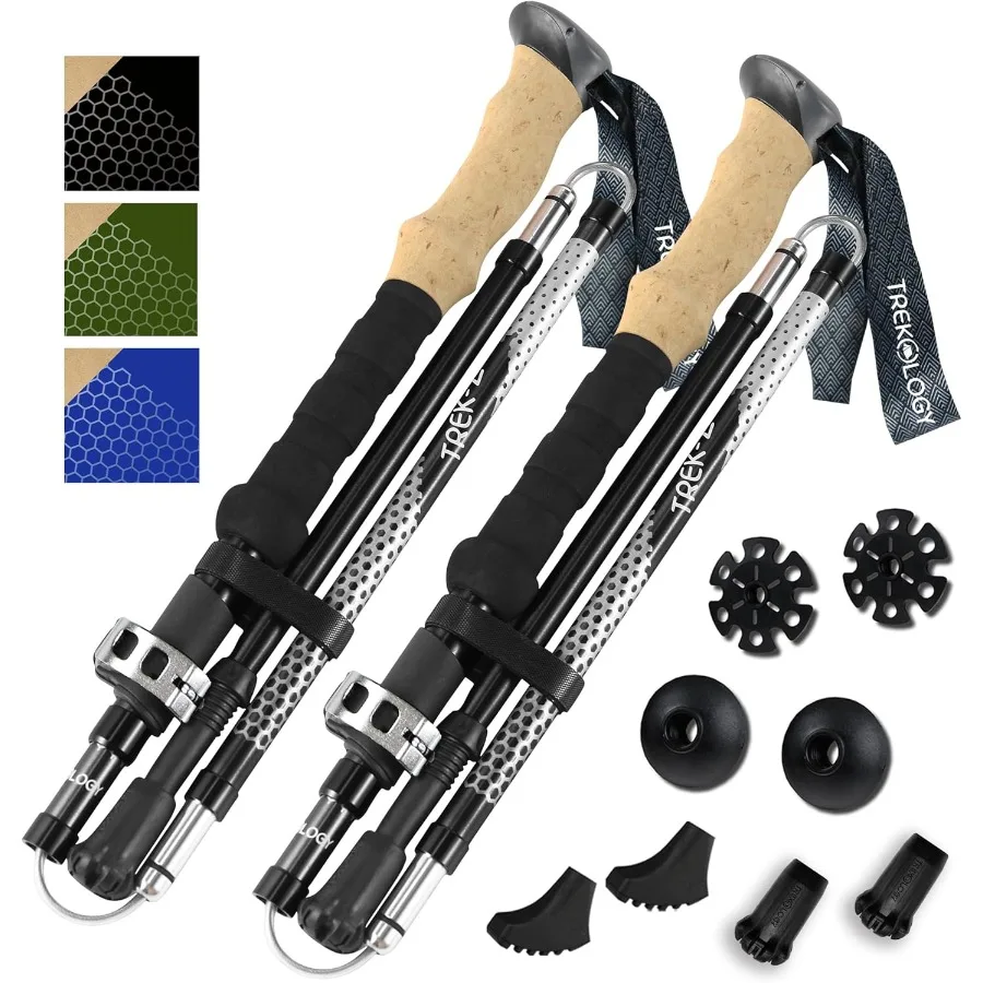 

Trekology Trek-Z Collapsible Hiking and Trekking Poles - Balance Support for Seniors Women and Men 2pc Per Set