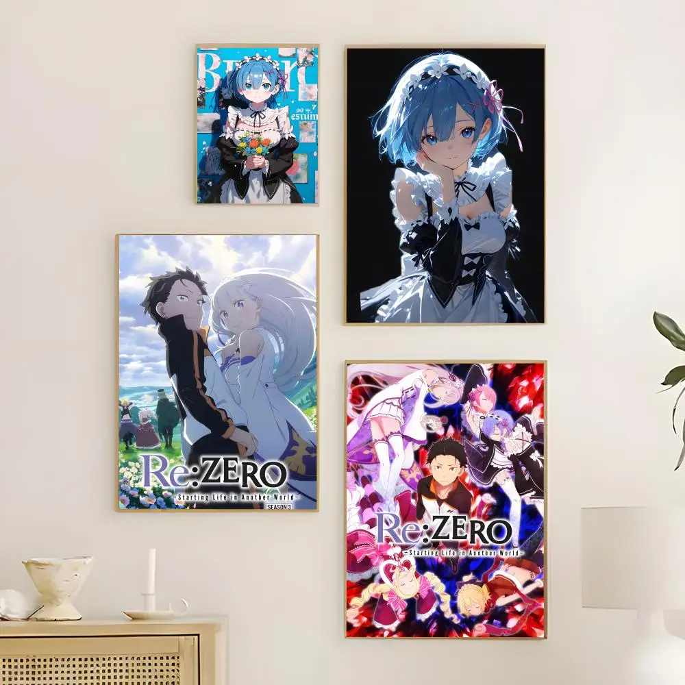 Anime Re:Zero − Starting Life Poster  Poster Print Wall Art Pictures Canvas Painting Living Room Bedroom Home Decor