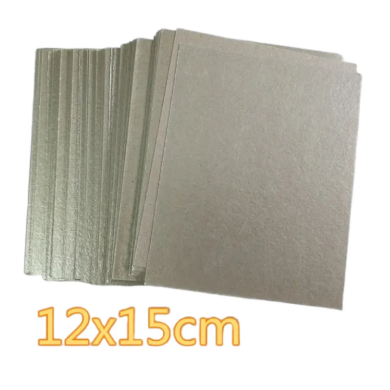 100 stücke 12*15cm ersatzteile für mikrowelle öfen glimmer mikrowelle glimmer blätter mikrowelle platten