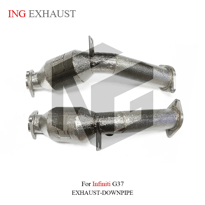 ING Exhaust Stainless Steel 304 Catalytics for Infiniti G37 3.7L Drain Secondary Tube Nozzler Performance Accessories System