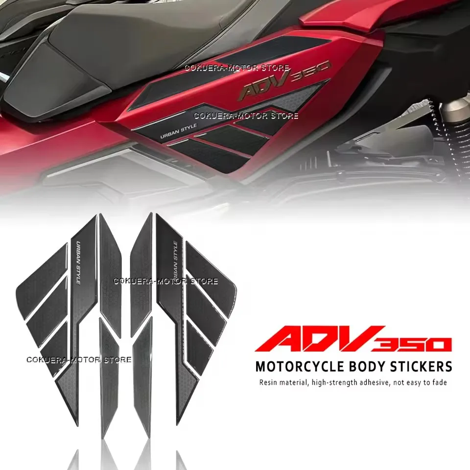 

For ADV350 2022 2023 Motorcycle Body Stickers 3D Resin Sticker Guards Side Underseat Anti Slip Decorative Stickers ADV350