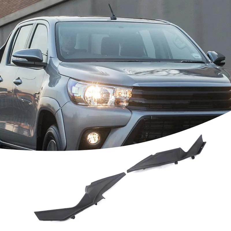 Para Toyota Hilux 2015-2017, 2 Peças de Vedação Lateral Esquerda+Direita em Plástico PP, Substitui 53866-0K050 53867-0K050