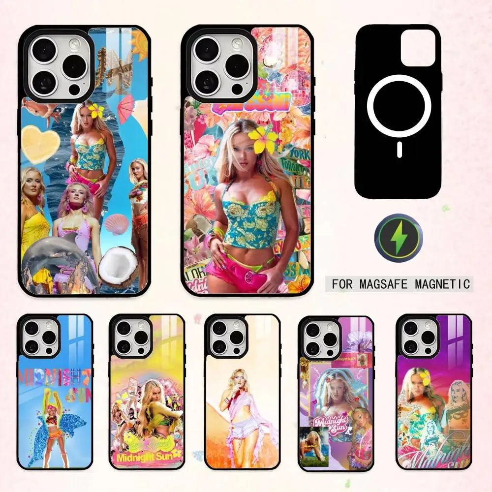 

M-Midnight Sun Z-Zara L-Larsson Phone Case For iPhone17,16,15,14,13,12,11 Plus,Pro Max Magnetic For Magsafe Wireless Charging